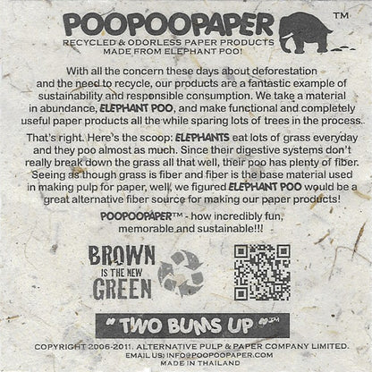 elephant poop paper story card