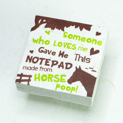 Someone Who Loves Me - Horse - Eco-friendly Scratch Pads - Set of 3 -  Green - front