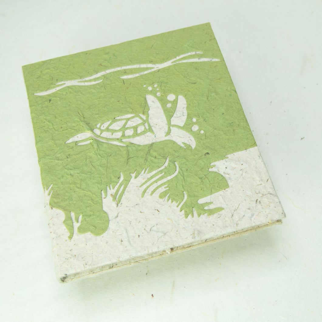 Sea-Life themed Sea Turtle Journal - Eco-Friendly, Tree-Free - POOPOOPAPER - Front